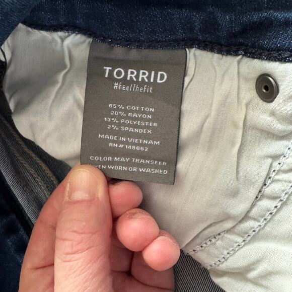 Torrid Women's Plus Petite Jegging Skinny High-Rise Jean Blue Grotto - Size 14P - Picture 9 of 10